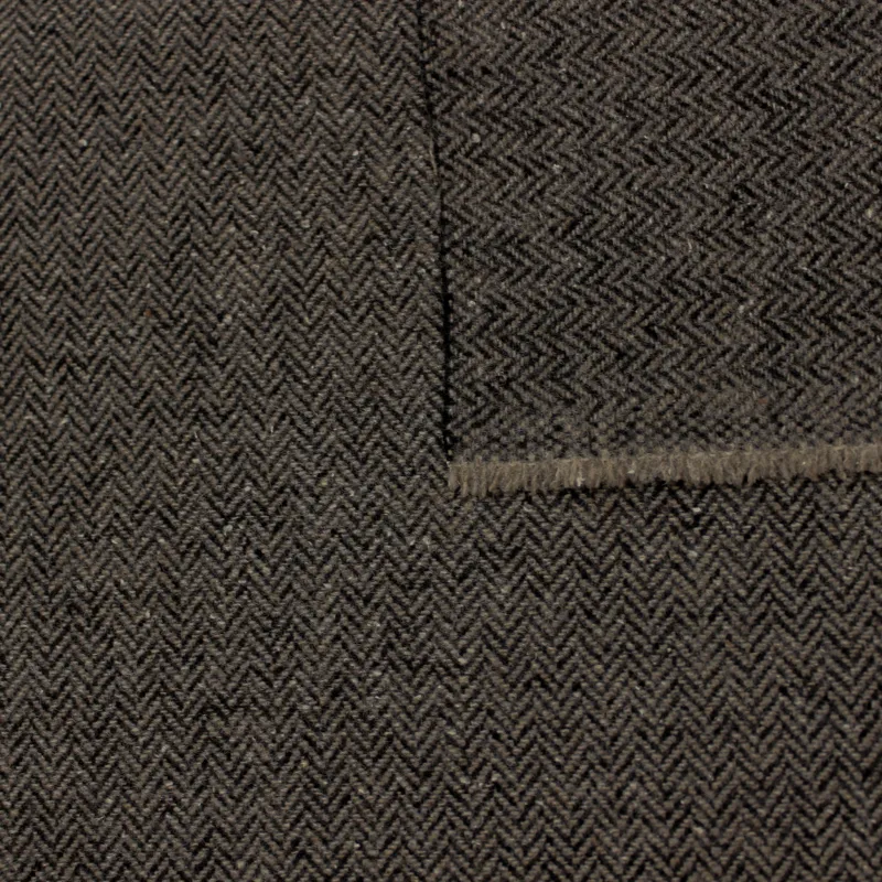 Tessuto misto lana spigato grigio | Made in Italy | Il Tessutaio.it