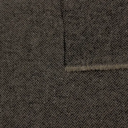 Tessuto misto lana spigato grigio | Made in Italy | Il Tessutaio.it