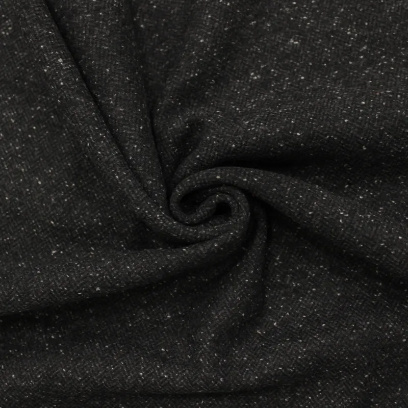 Tessuto misto lana spigato grigio  | Made in Italy | Il Tessutaio.it