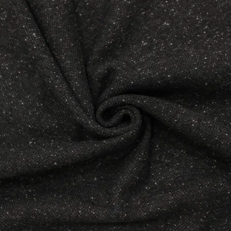 Tessuto misto lana spigato grigio  | Made in Italy | Il Tessutaio.it