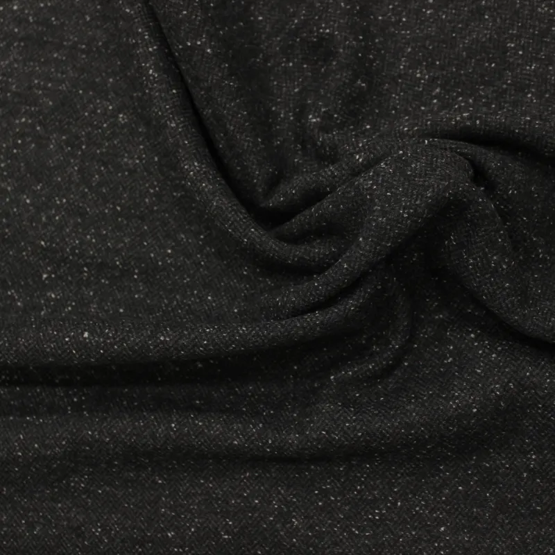 Tessuto misto lana spigato grigio  | Made in Italy | Il Tessutaio.it