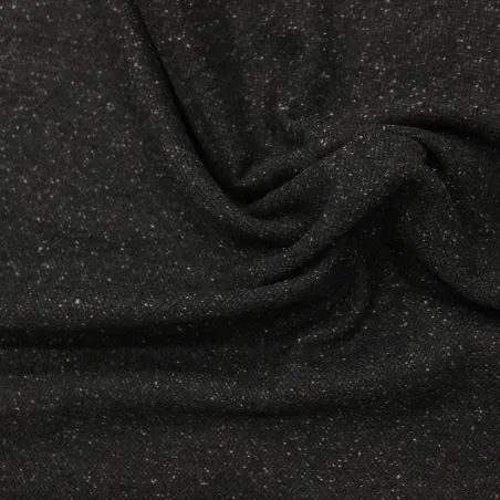 Tessuto misto lana spigato grigio  | Made in Italy | Il Tessutaio.it