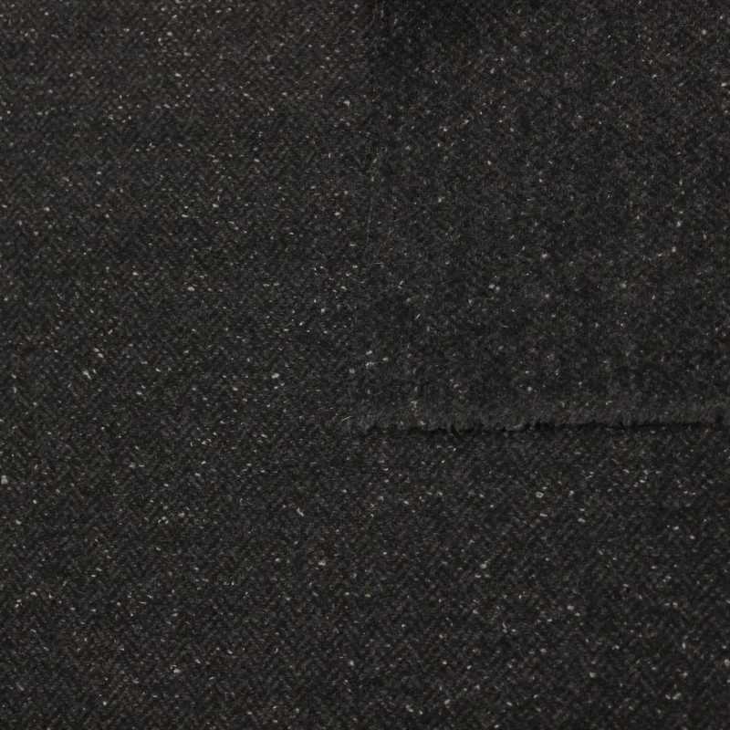 Tessuto misto lana spigato grigio  | Made in Italy | Il Tessutaio.it