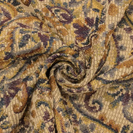 Jacquard beige disegno cachemire | Abbigliamento uomo-donna