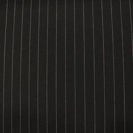 Tessuto Gessato nero e bianco | IL TESSUTAIO