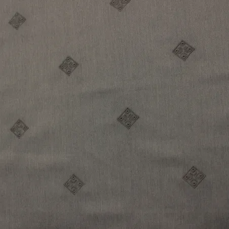 Flanella in poliviscosa grigio chiaro con ricamo  | IL TESSUTAIO