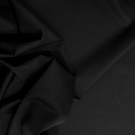 Tessuto twill nero in lana | Abito da uomo