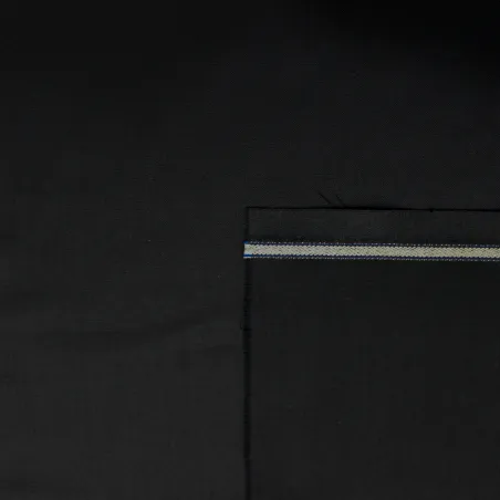 Tessuto twill nero in lana | Abito da uomo