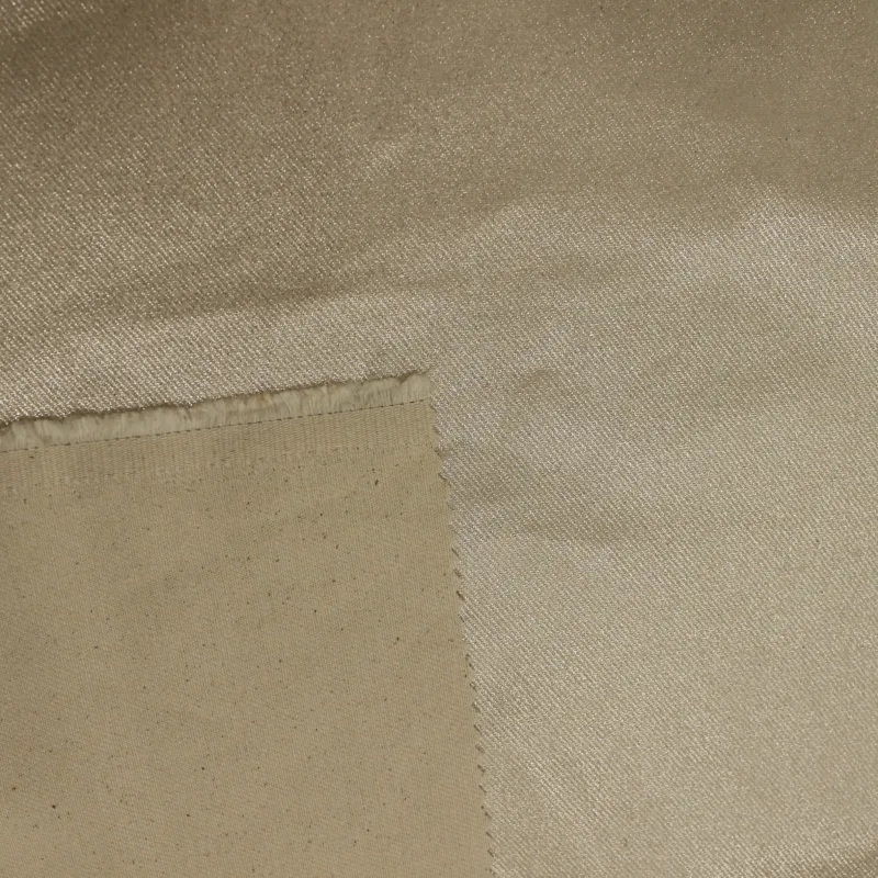 GABARDEN DI COTONE SPALMATO AVORIO | TESSUTI PREGIATI