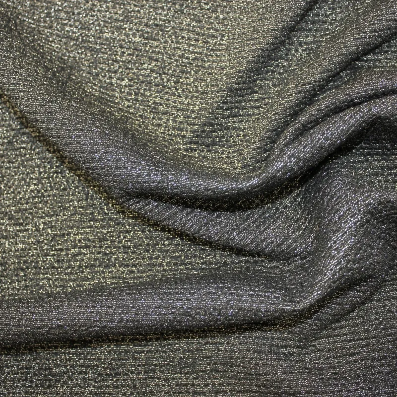 Tessuto in maglia lurex nero e argento | Tessuti cerimonia