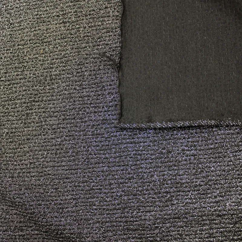 Tessuto in maglia lurex nero e argento | Tessuti cerimonia