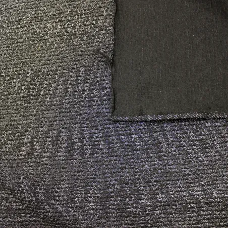 Tessuto in maglia lurex nero e argento | Tessuti cerimonia