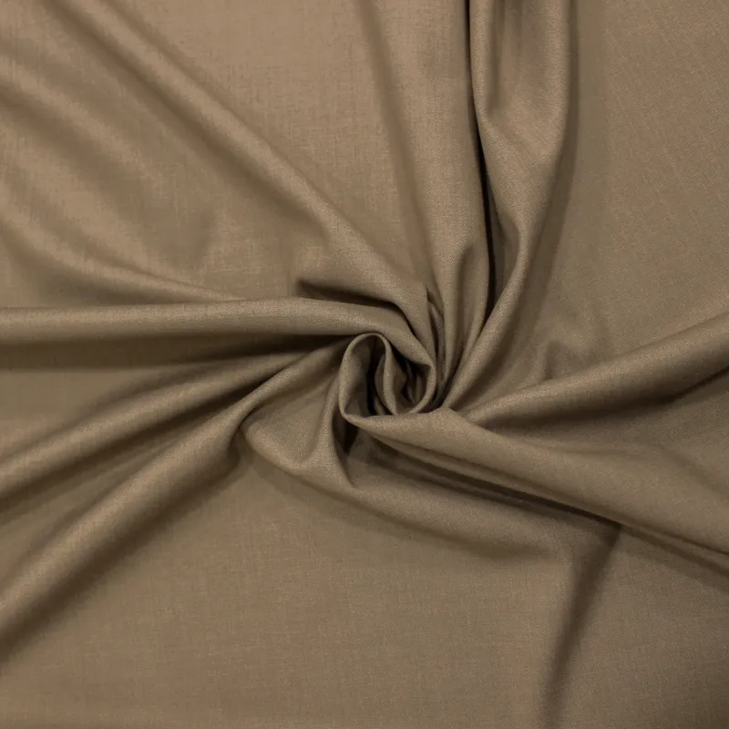 Flanella in poliviscosa colore tortora  | IL TESSUTAIO