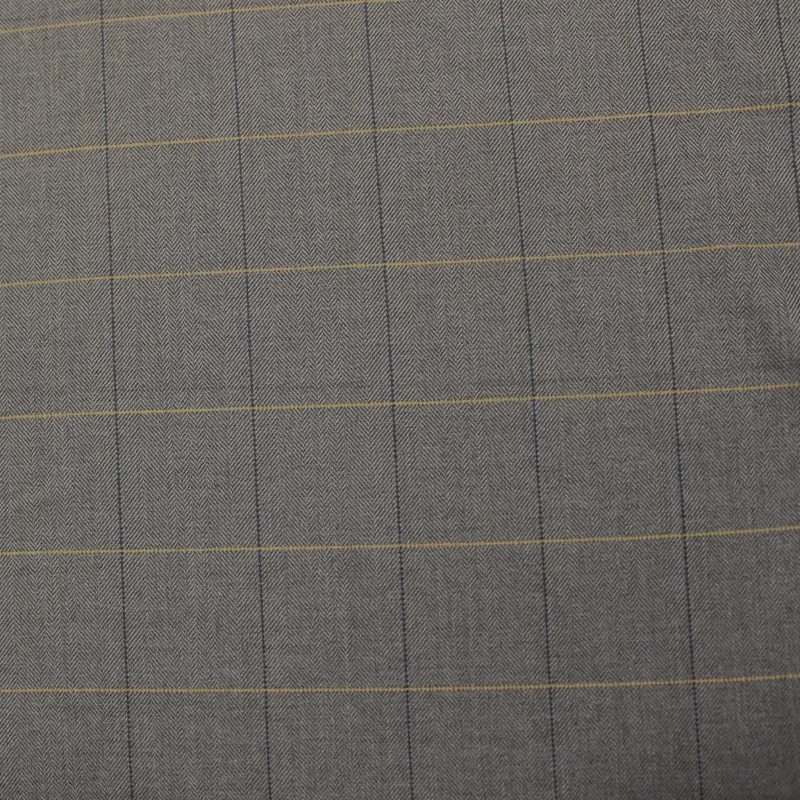 Tessuto grigio scozzese con spigatura | IL TESSUTAIO