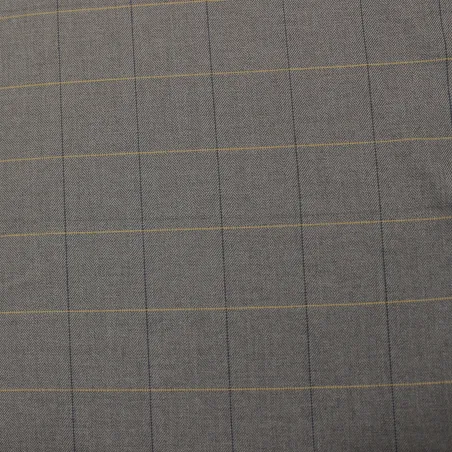Tessuto grigio scozzese con spigatura | IL TESSUTAIO