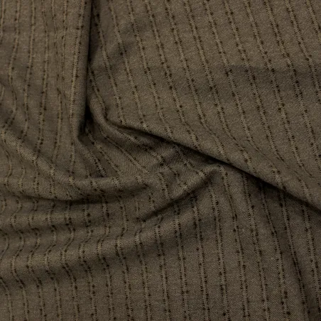 Tessuto gessato color fango  |  tessuti uomo