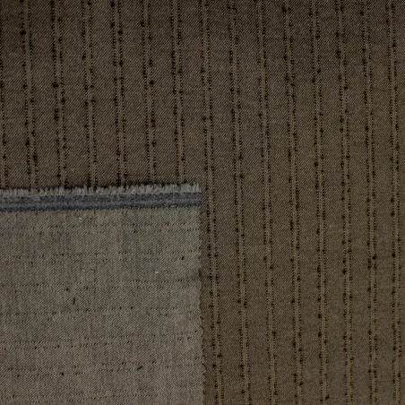 Tessuto gessato color fango  |  tessuti uomo