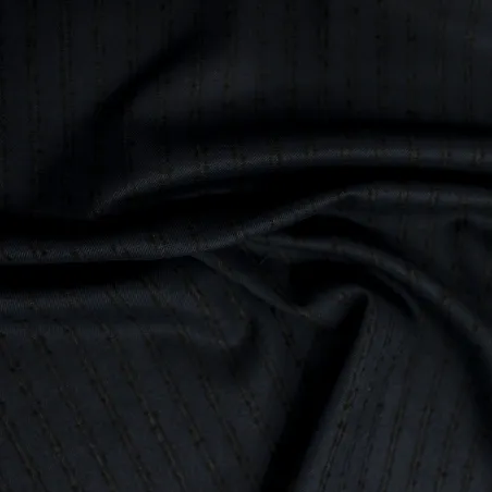 Tessuto gessato colore blu e nero  |  tessuti uomo