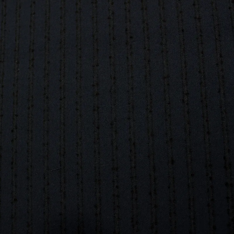 Tessuto gessato colore blu e nero  |  tessuti uomo