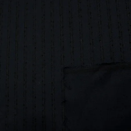 Tessuto gessato colore blu e nero  |  tessuti uomo