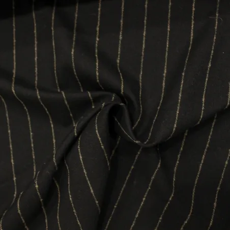 Tessuto gessato nero |  tessuti per completi | IL TESSUTAIO