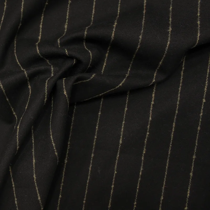 Tessuto gessato nero |  tessuti per completi | IL TESSUTAIO