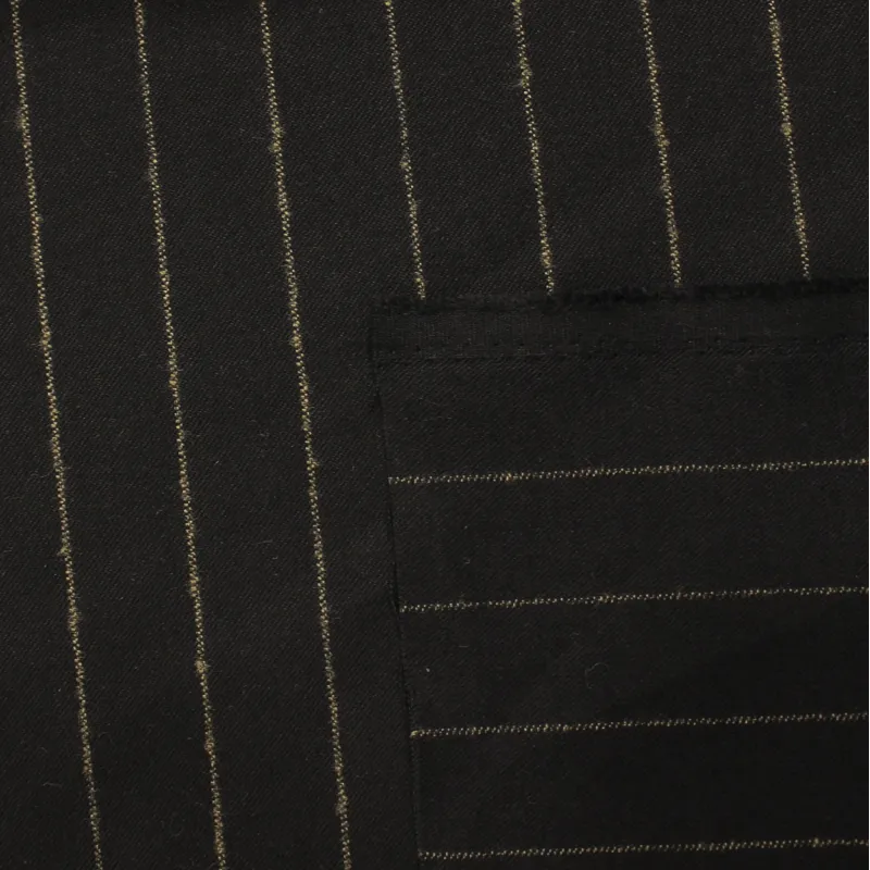 Tessuto gessato nero |  tessuti per completi | IL TESSUTAIO