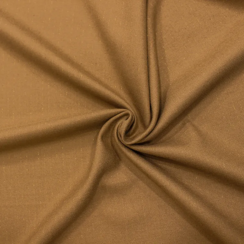 TESSUTO GESSATO CAMMELLO FILO ORO LUREX  | ABBIGLIAMENTO DONNA