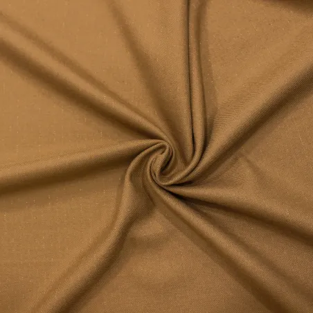 TESSUTO GESSATO CAMMELLO FILO ORO LUREX  | ABBIGLIAMENTO DONNA