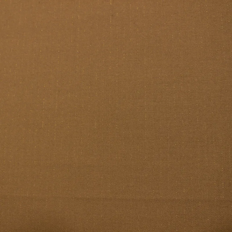 TESSUTO GESSATO CAMMELLO FILO ORO LUREX  | ABBIGLIAMENTO DONNA