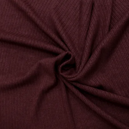 Maglia a coste bordeaux | tessuti elasticizati | IL TESSUTAIO