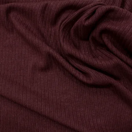 Maglia a coste bordeaux | tessuti elasticizati | IL TESSUTAIO
