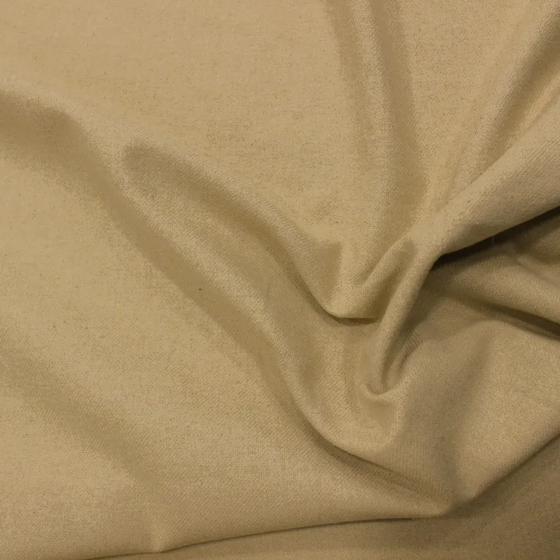 Tessuto caldo cotone beige  | tessuti naturali | IL TESSUTAIO