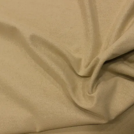 Tessuto caldo cotone beige  | tessuti naturali | IL TESSUTAIO