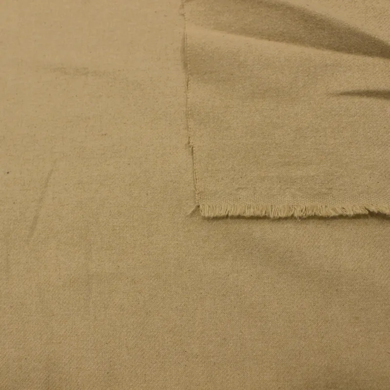 Tessuto caldo cotone beige  | tessuti naturali | IL TESSUTAIO