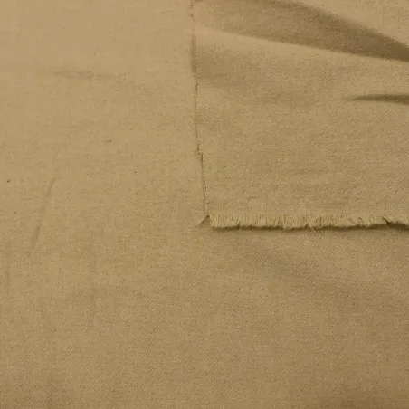 Tessuto caldo cotone beige  | tessuti naturali | IL TESSUTAIO