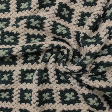 Tessuto scozzese misto lana verde| Made in Italy | Il Tessutaio.it