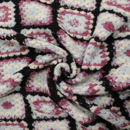 Tessuto uncinetto in misto lana | Made in Italy | Il Tessutaio.it