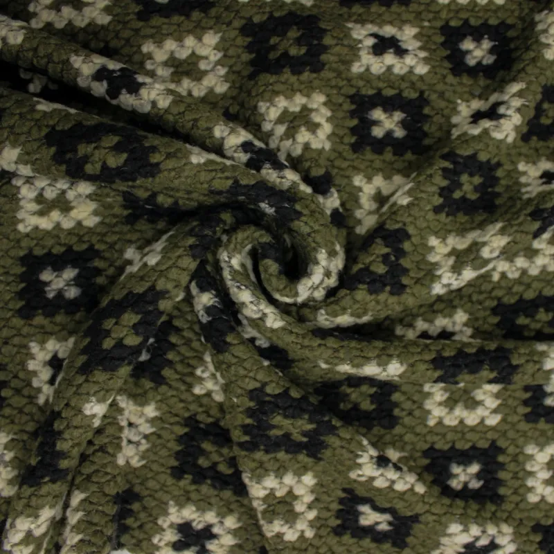 Tessuto quadri misto lana  | tessuto deadstock