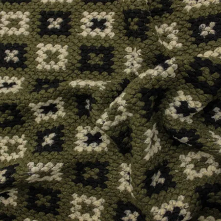 Tessuto quadri misto lana  | tessuto deadstock