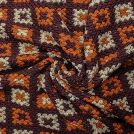 Tessuto quadri misto lana per cappe e cappotti  | tessuto deadstock