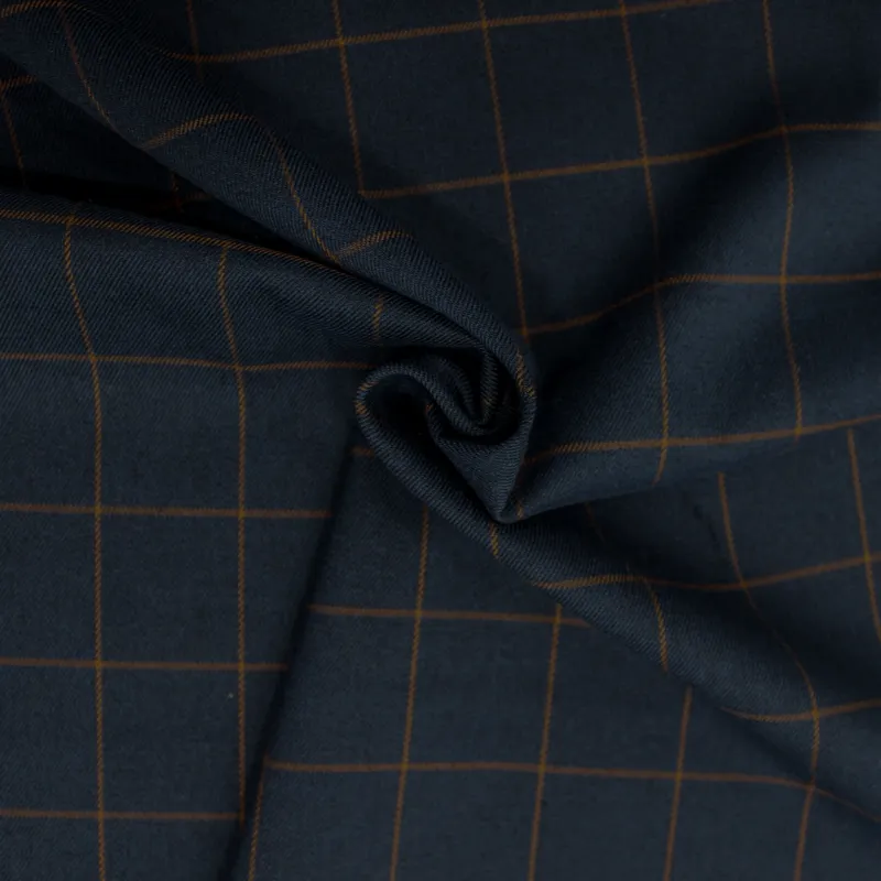 Tessuto a Quadri Blu |abbigliamento uomo - OEKOTEX