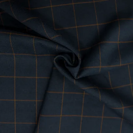 Tessuto a Quadri Blu |abbigliamento uomo - OEKOTEX