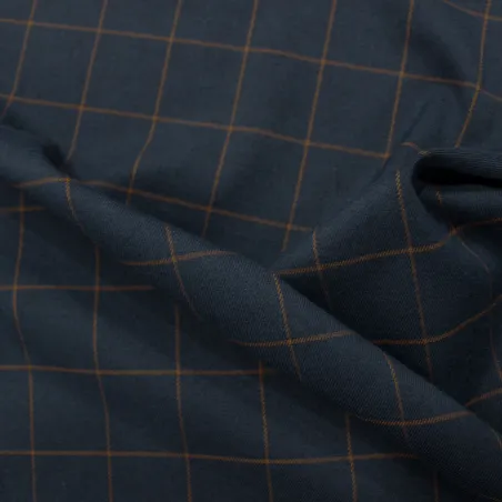 Tessuto a Quadri Blu |abbigliamento uomo - OEKOTEX