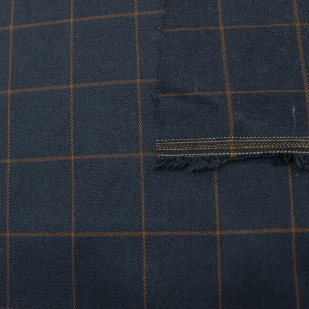 Tessuto a Quadri Blu |abbigliamento uomo - OEKOTEX