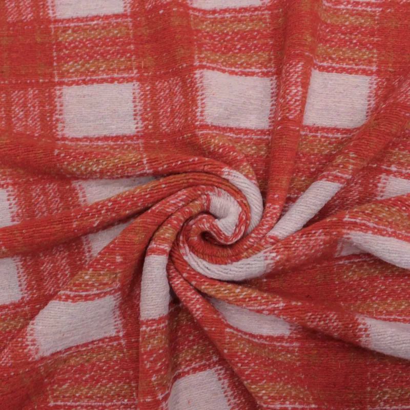 Tessuto maxi quadri misto lana per cappe e cappotti  | tessuti deadstock