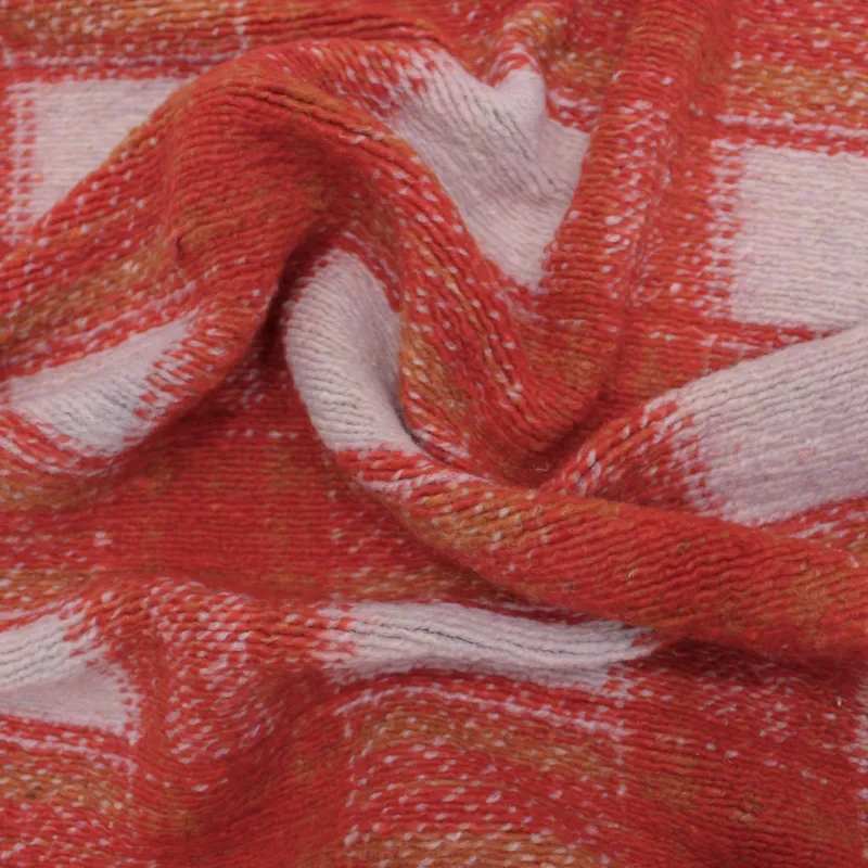 Tessuto maxi quadri misto lana per cappe e cappotti  | tessuti deadstock