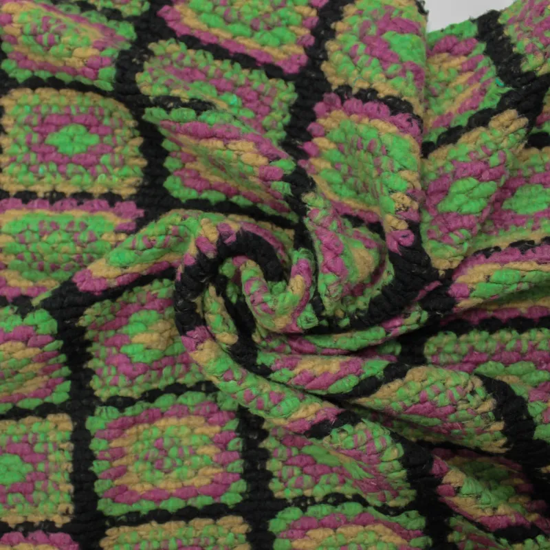 Tessuto uncinetto misto lana per cappe e cappotti  | tessuto deadstock