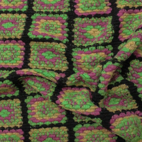 Tessuto uncinetto misto lana per cappe e cappotti  | tessuto deadstock