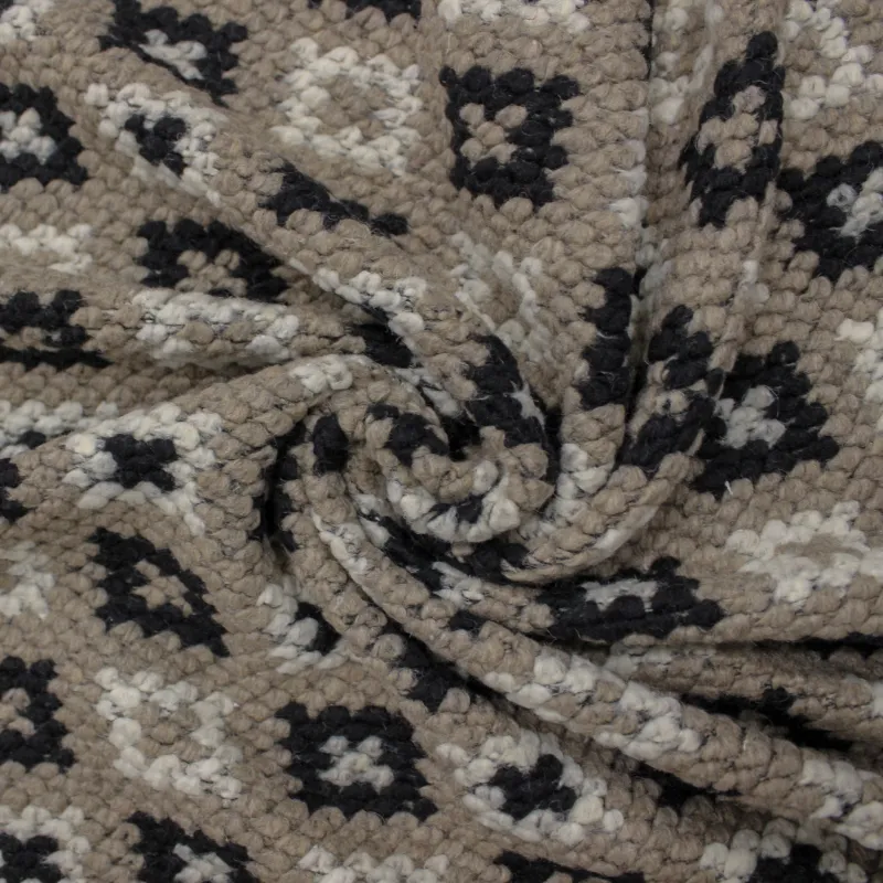 Tessuto uncinetto misto lana per cappe e cappotti  | tessuto deadstock